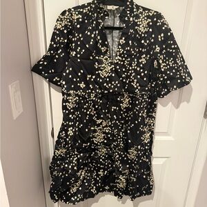 Tuckernuck Black and Cream Floral-Print Dress